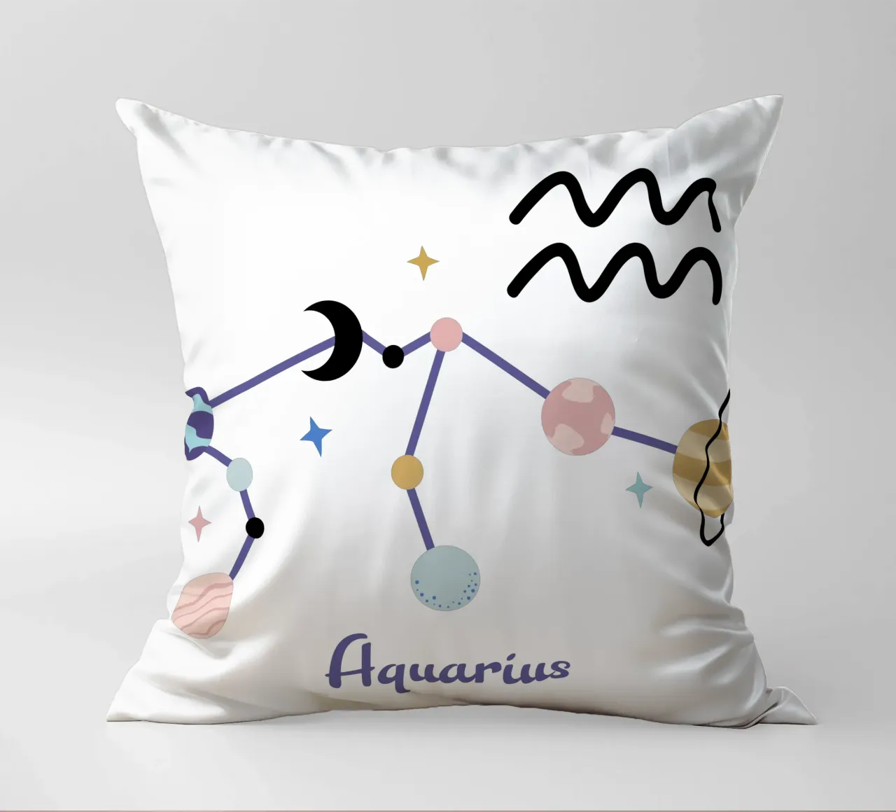 Aquarius (Without Background) cuscino da treechild