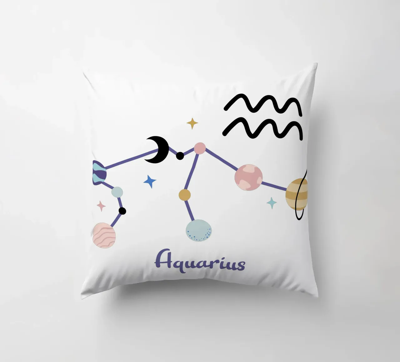 Aquarius (Without Background) cuscino da treechild