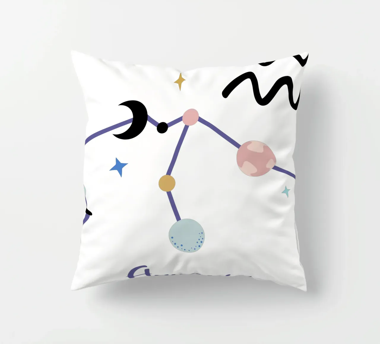 Aquarius (Without Background) cuscino da treechild