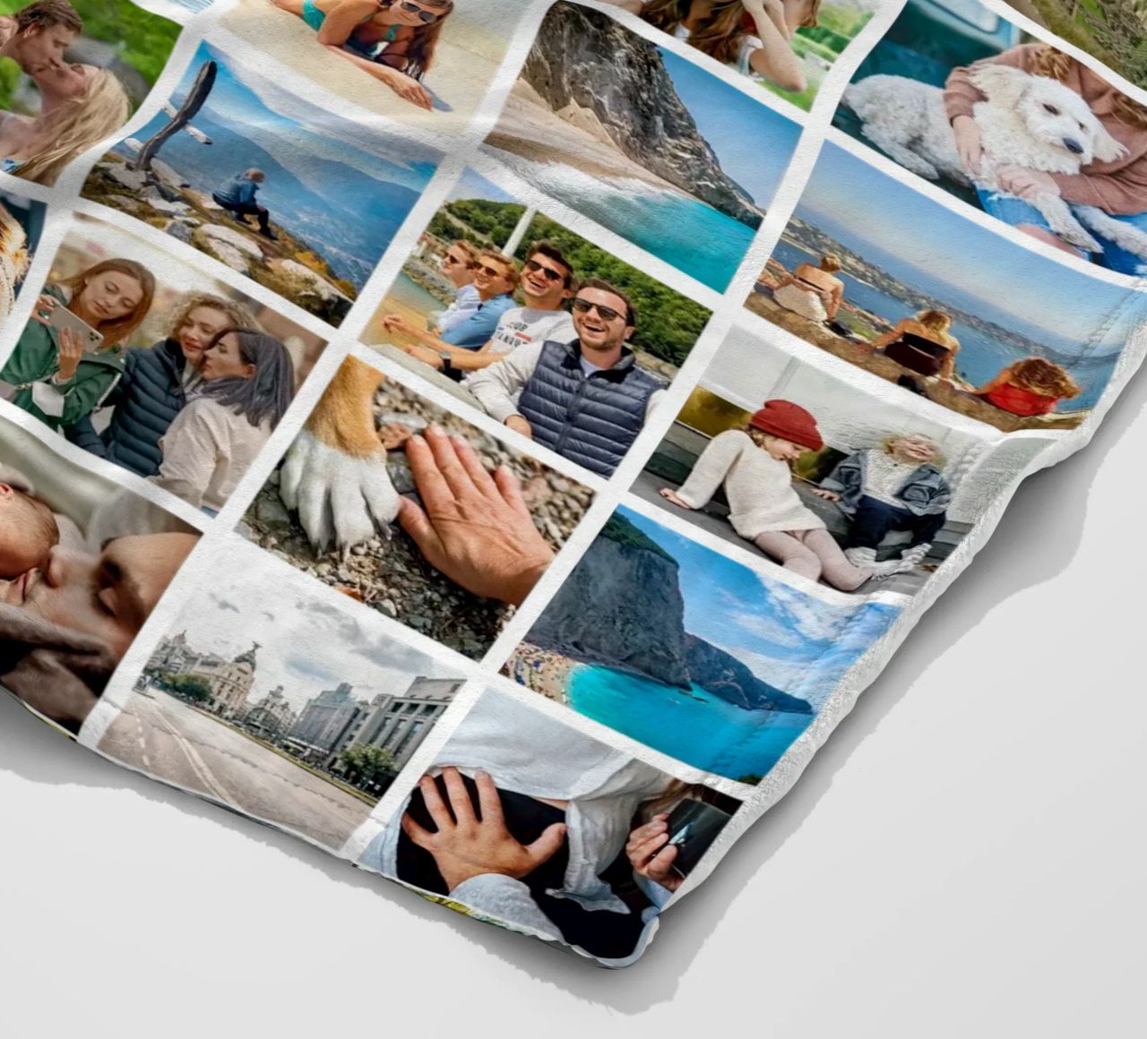 Maxi-Fotocollage • 96 Bilder • Große XXL Fotowand Fleecedecke von Bildschön | Fotocollagen