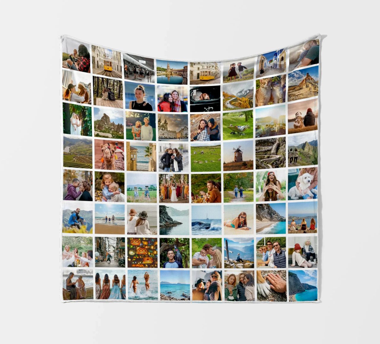 Maxi-Fotocollage • 96 Bilder • Große XXL Fotowand Fleecedecke von Bildschön | Fotocollagen