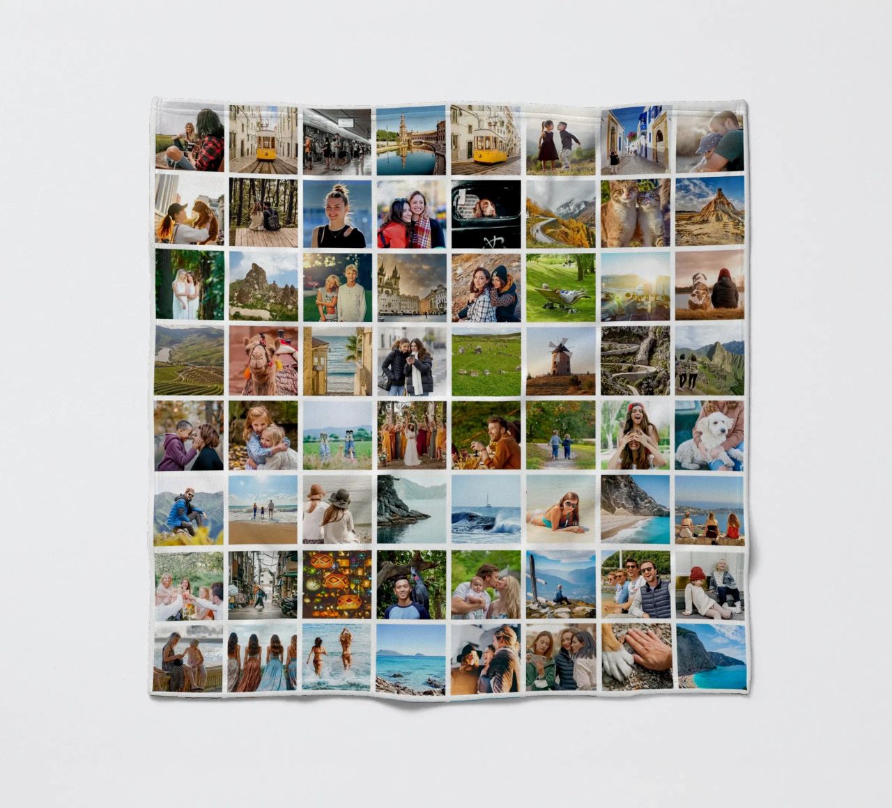 Maxi-Fotocollage • 96 Bilder • Große XXL Fotowand Fleecedecke von Bildschön | Fotocollagen
