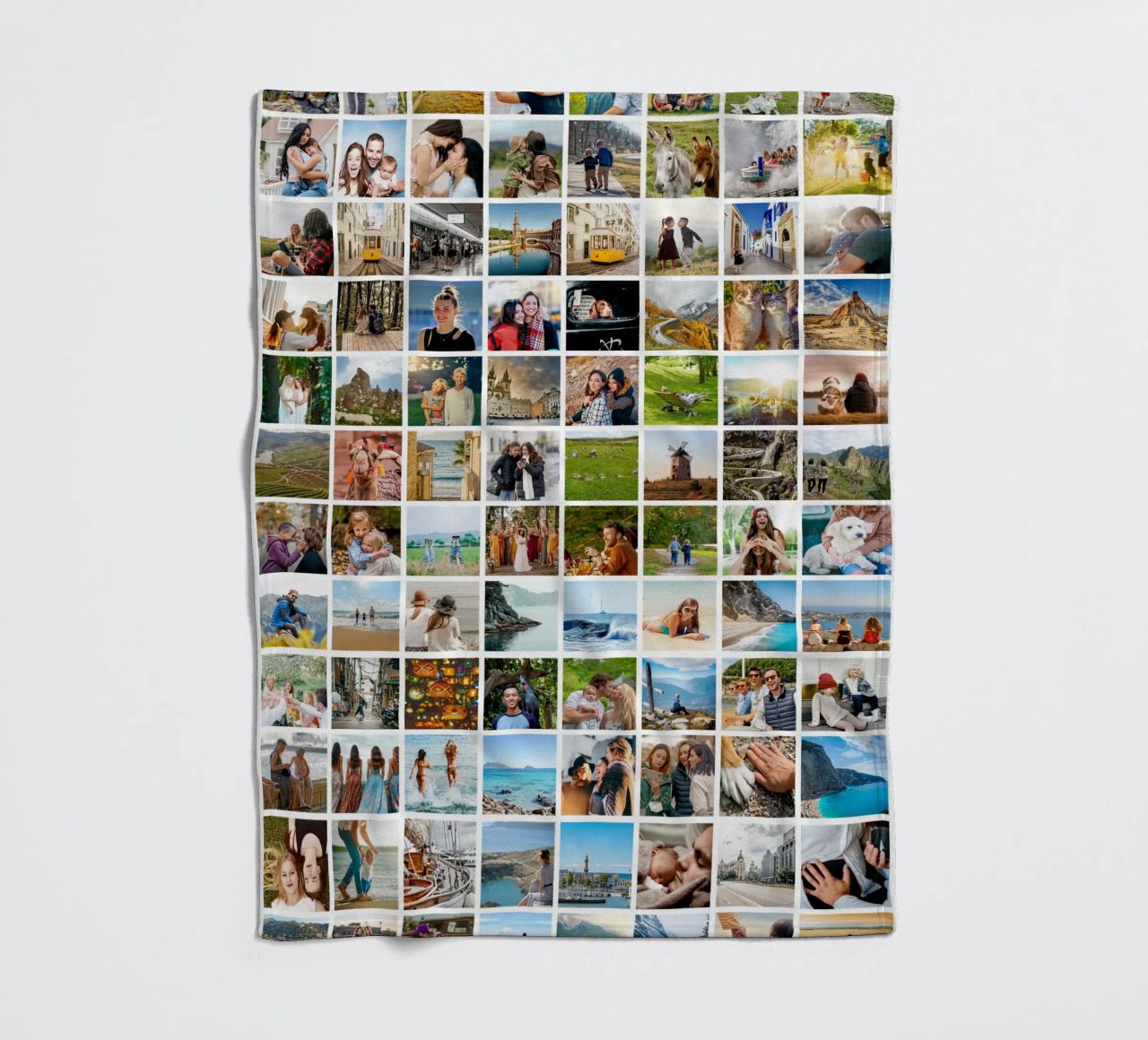 Maxi-Fotocollage • 96 Bilder • Große XXL Fotowand Fleecedecke von Bildschön | Fotocollagen
