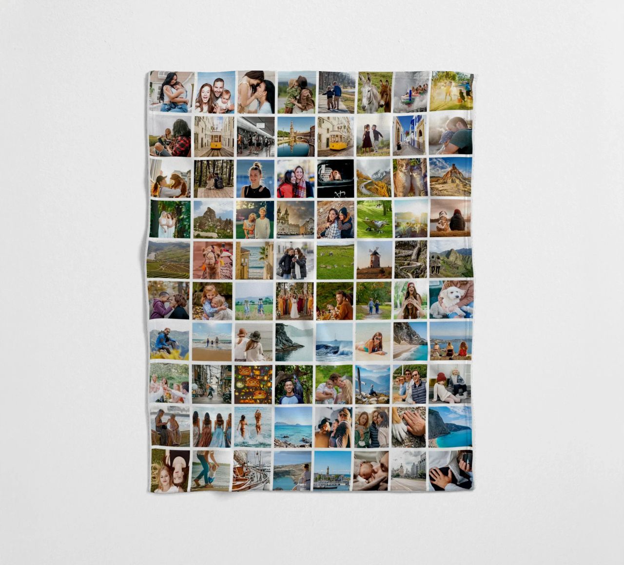 Maxi-Fotocollage • 96 Bilder • Große XXL Fotowand Fleecedecke von Bildschön | Fotocollagen