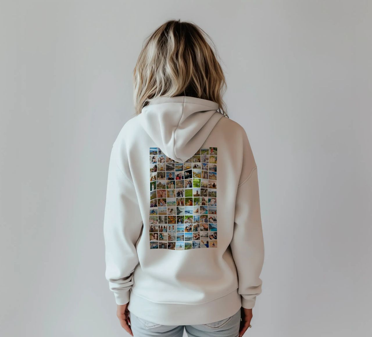 Maxi-Fotocollage • 96 Bilder • Große XXL Fotowand Hoodie von Bildschön | Fotocollagen