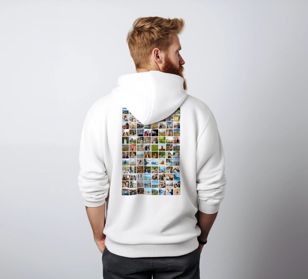Maxi-Fotocollage • 96 Bilder • Große XXL Fotowand Hoodie von Bildschön | Fotocollagen