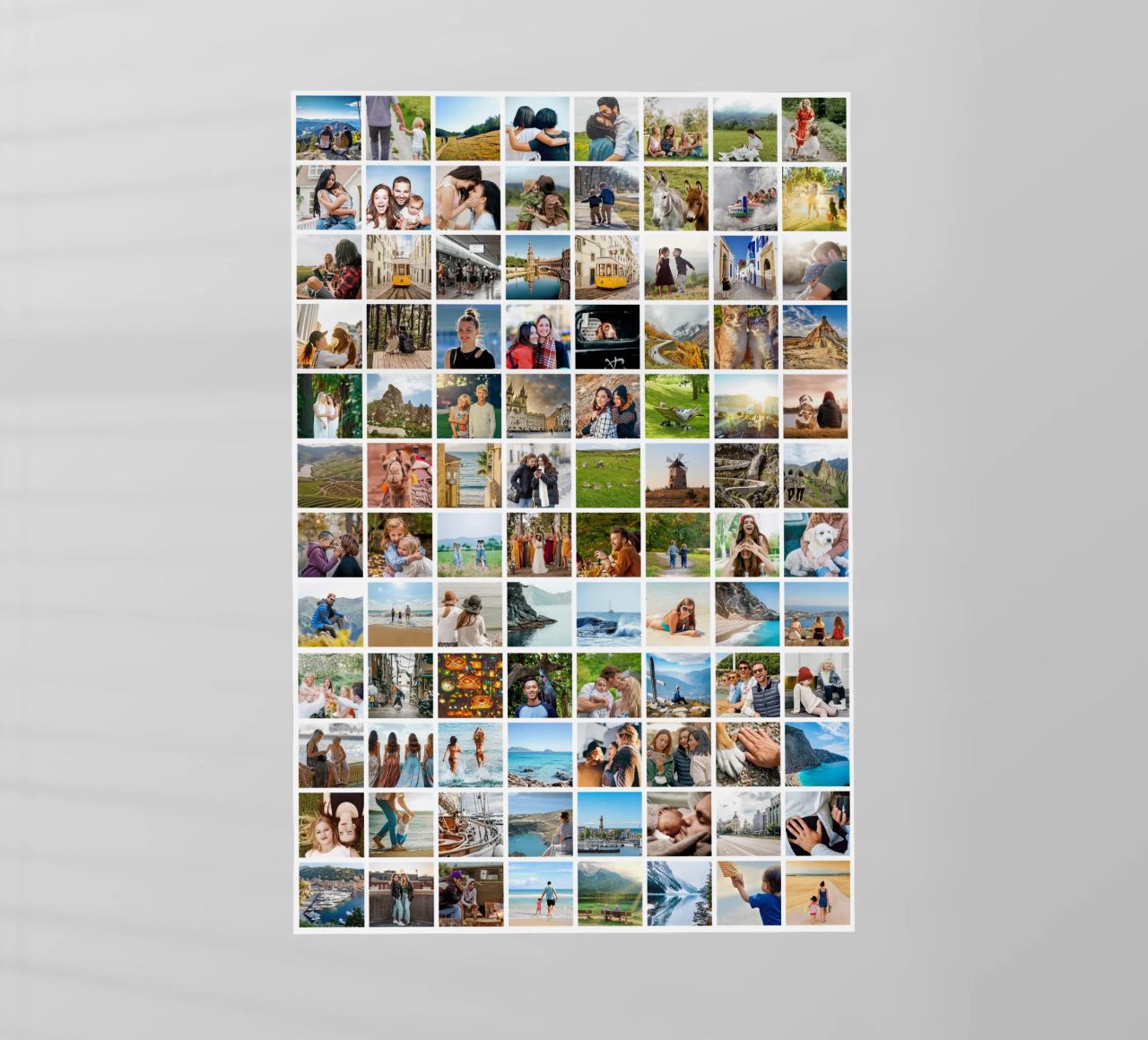 Maxi-Fotocollage • 96 Bilder • Große XXL Fotowand Backlit Folie von Bildschön | Fotocollagen