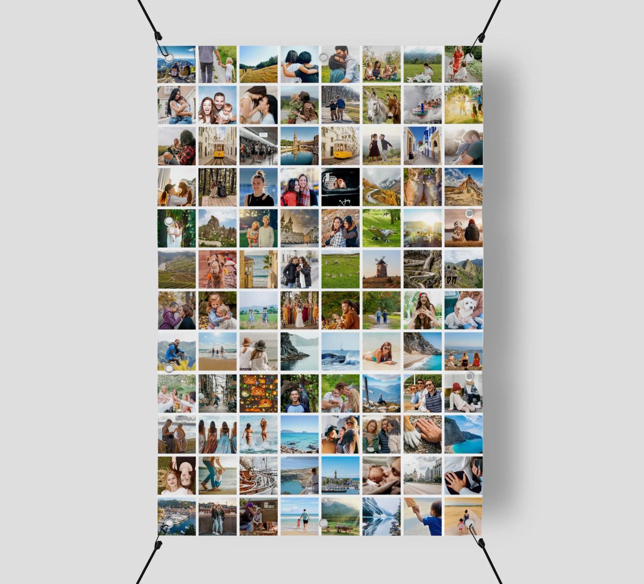 Maxi-Fotocollage • 96 Bilder • Große XXL Fotowand PVC Plane von Bildschön | Fotocollagen