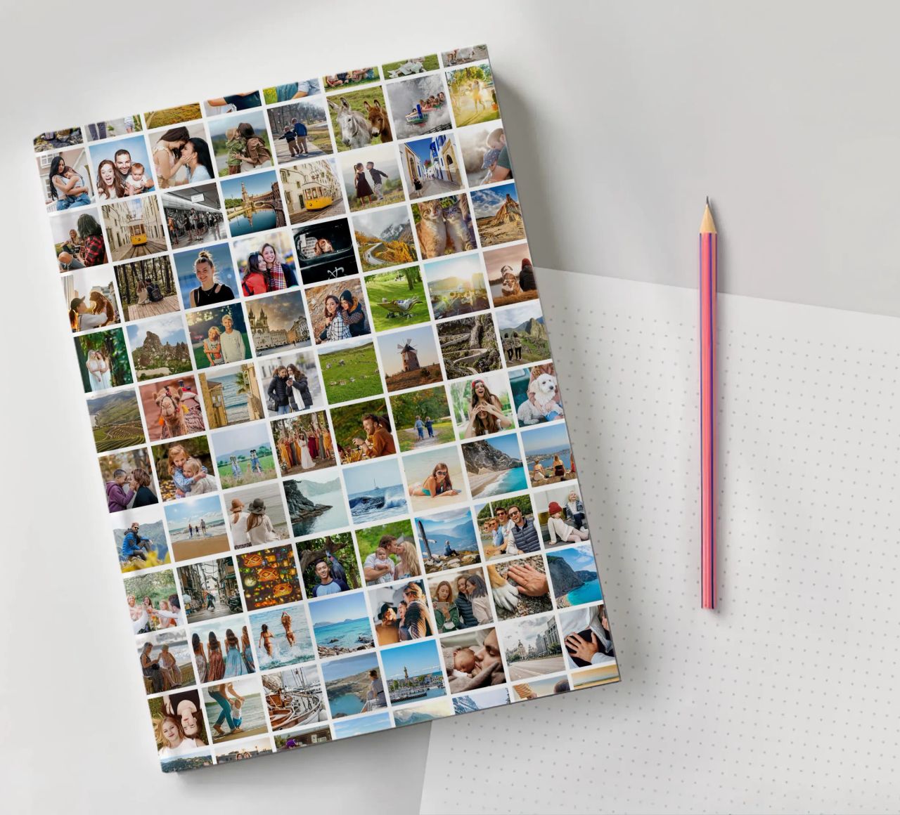 Maxi-Fotocollage • 96 Bilder • Große XXL Fotowand Notizbuch von Bildschön | Fotocollagen