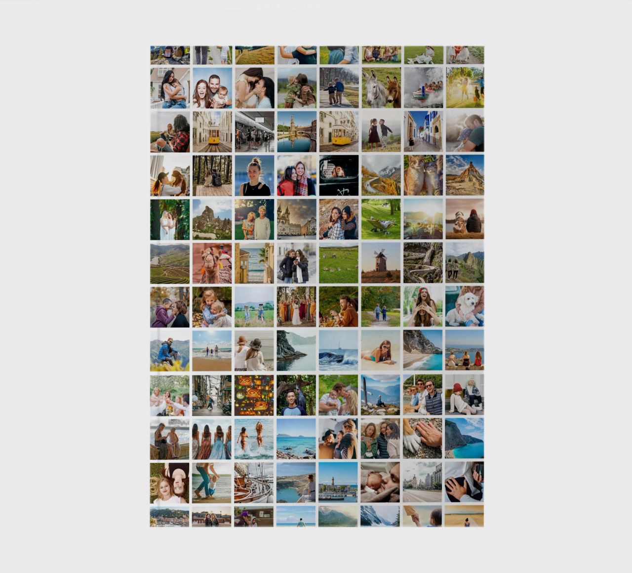 Maxi-Fotocollage • 96 Bilder • Große XXL Fotowand Notizbuch von Bildschön | Fotocollagen