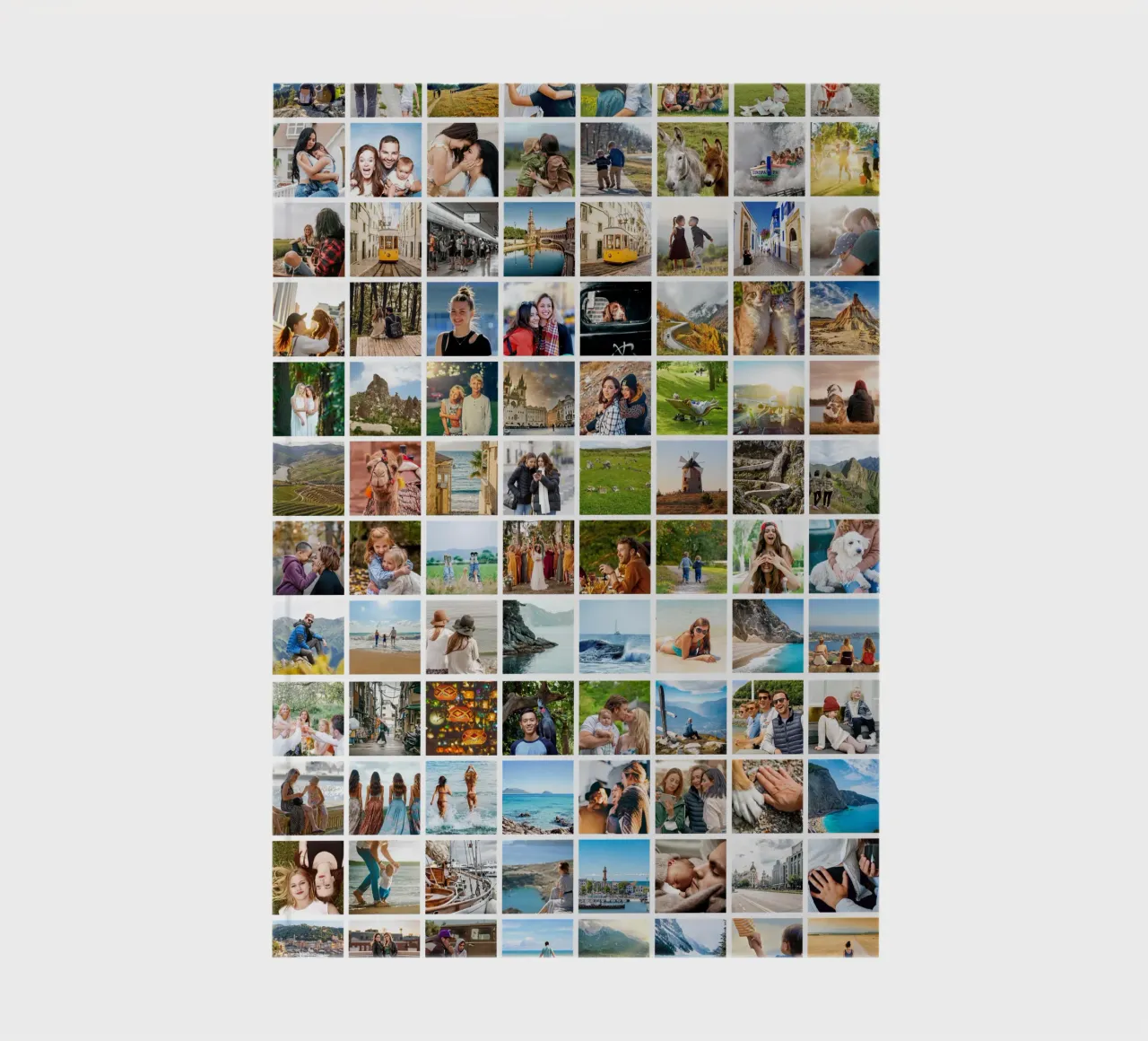 Maxi-Fotocollage • 96 Bilder • Große XXL Fotowand notebook by Bildschön | Fotocollagen