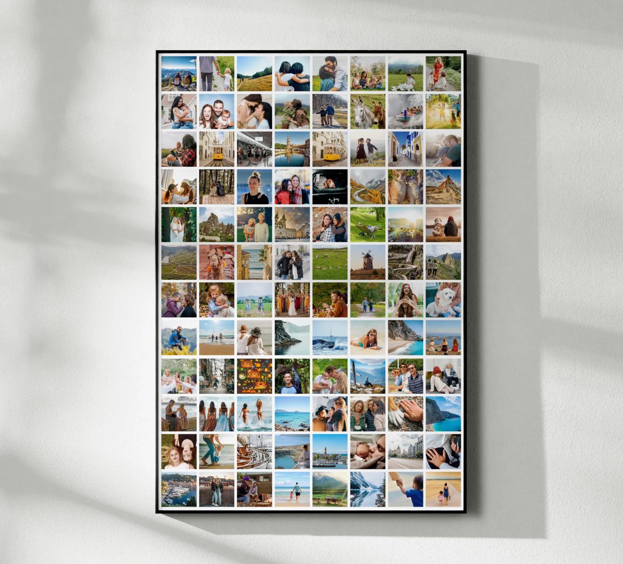 Maxi-Fotocollage • 96 Bilder • Große XXL Fotowand Acryl-Glas von Bildschön | Fotocollagen