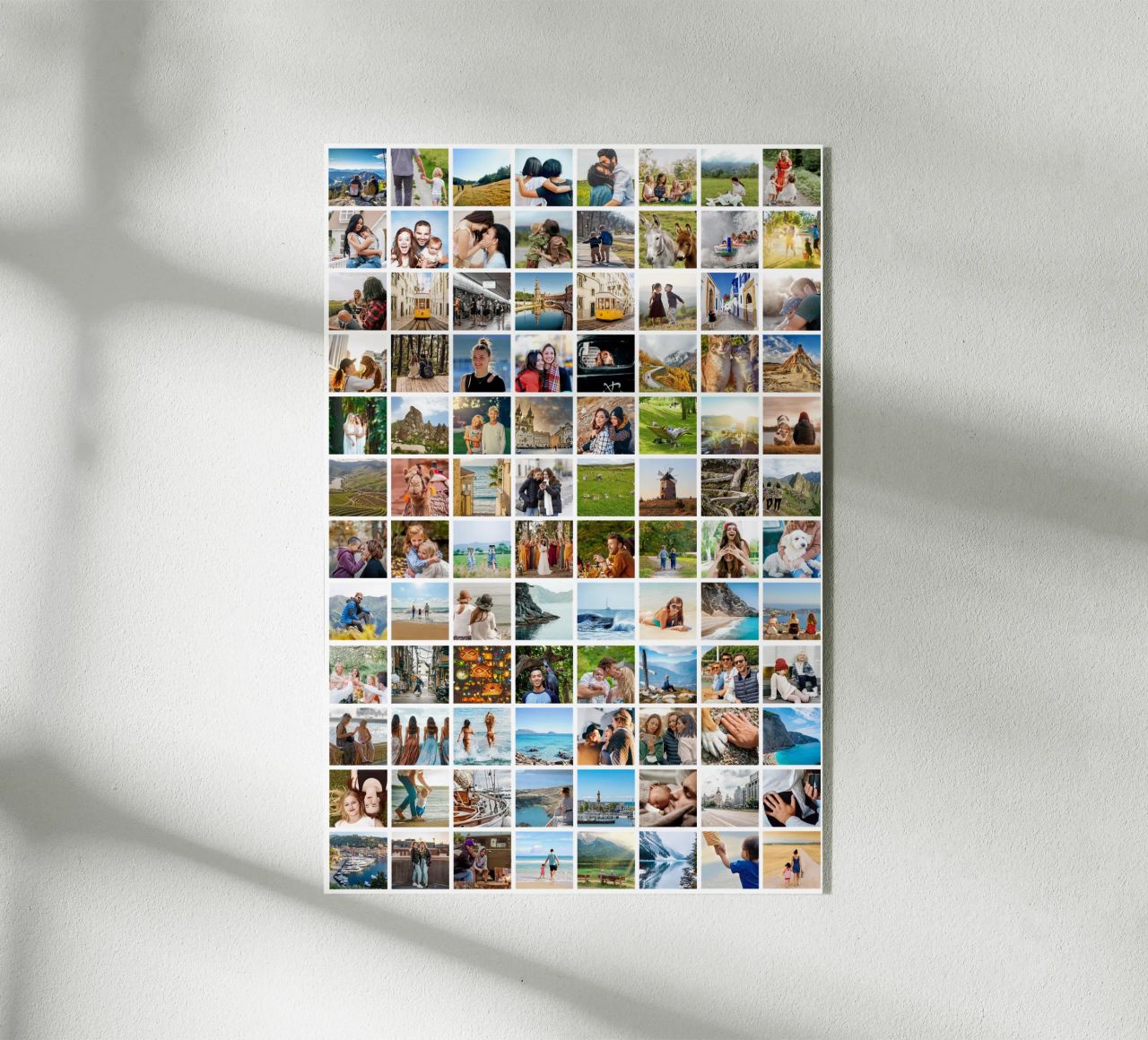 Maxi-Fotocollage • 96 Bilder • Große XXL Fotowand Acryl-Glas von Bildschön | Fotocollagen