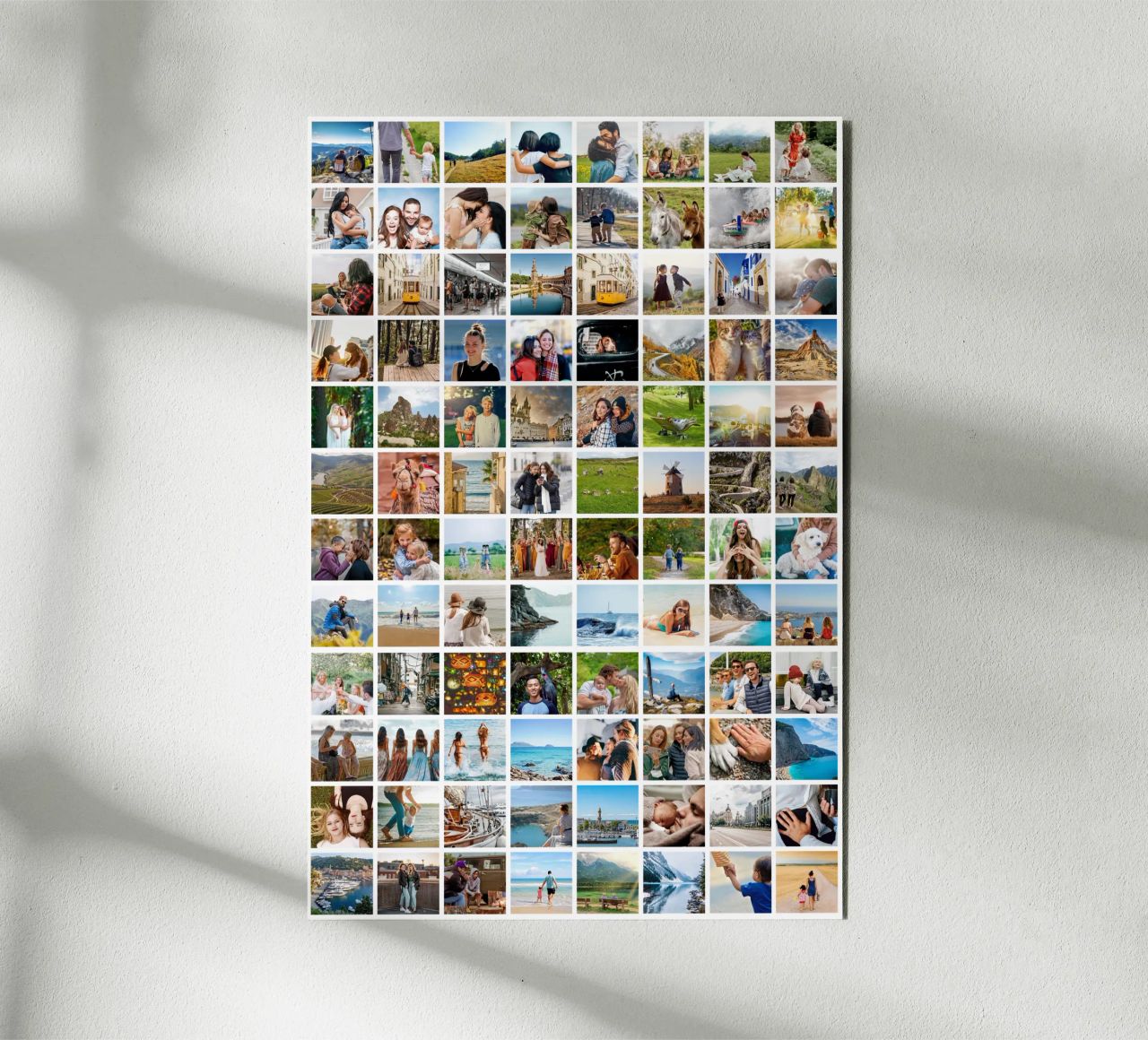 Maxi-Fotocollage • 96 Bilder • Große XXL Fotowand Alu-Dibond von Bildschön | Fotocollagen