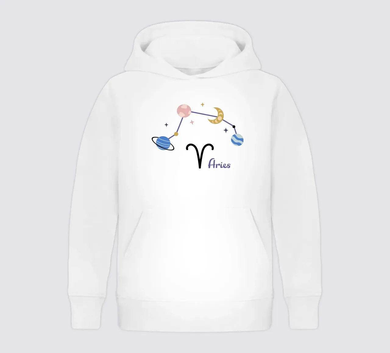 Aries (Without Background) felpa bambino con cappuccio da treechild