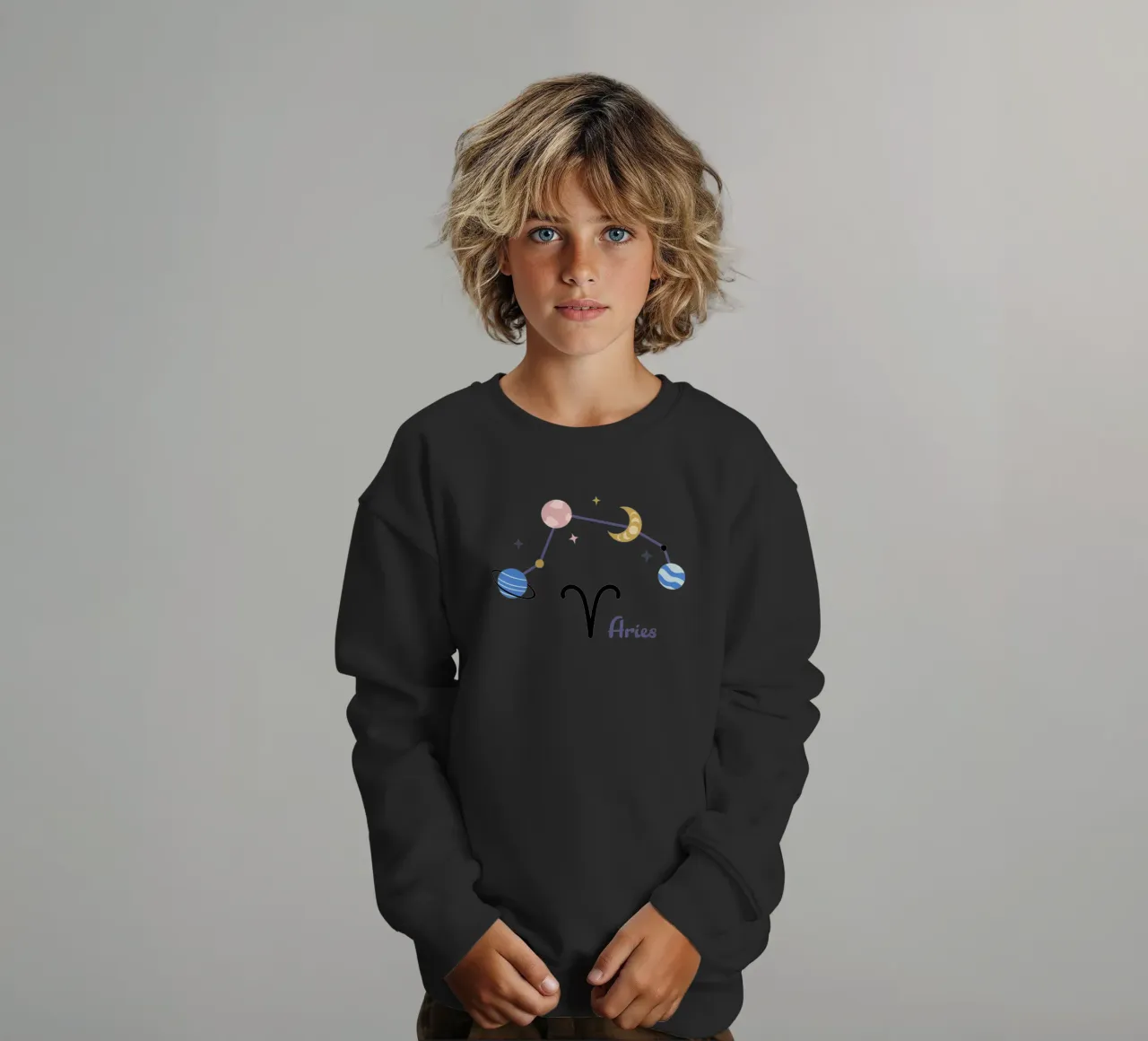 Aries (Without Background) felpa bambino da treechild