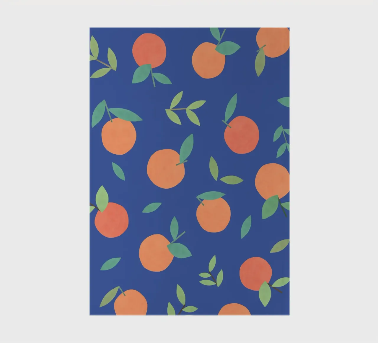 Clementines Pattern - Blue notebook by MoonlightPrint