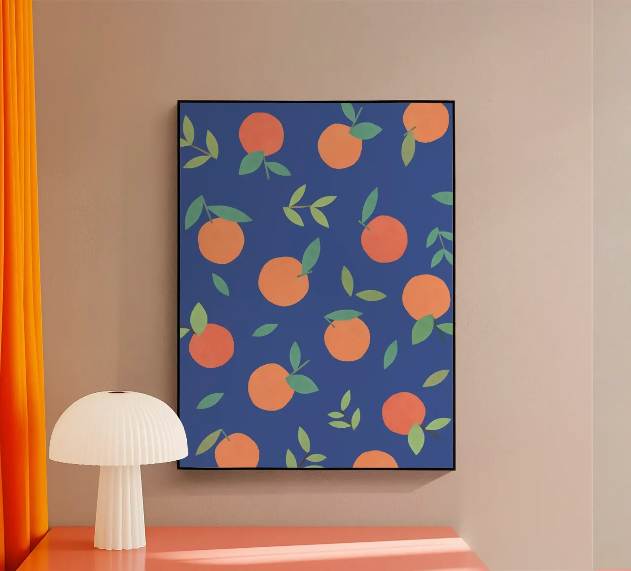 Clementines Pattern - Blue plexiglass da MoonlightPrint