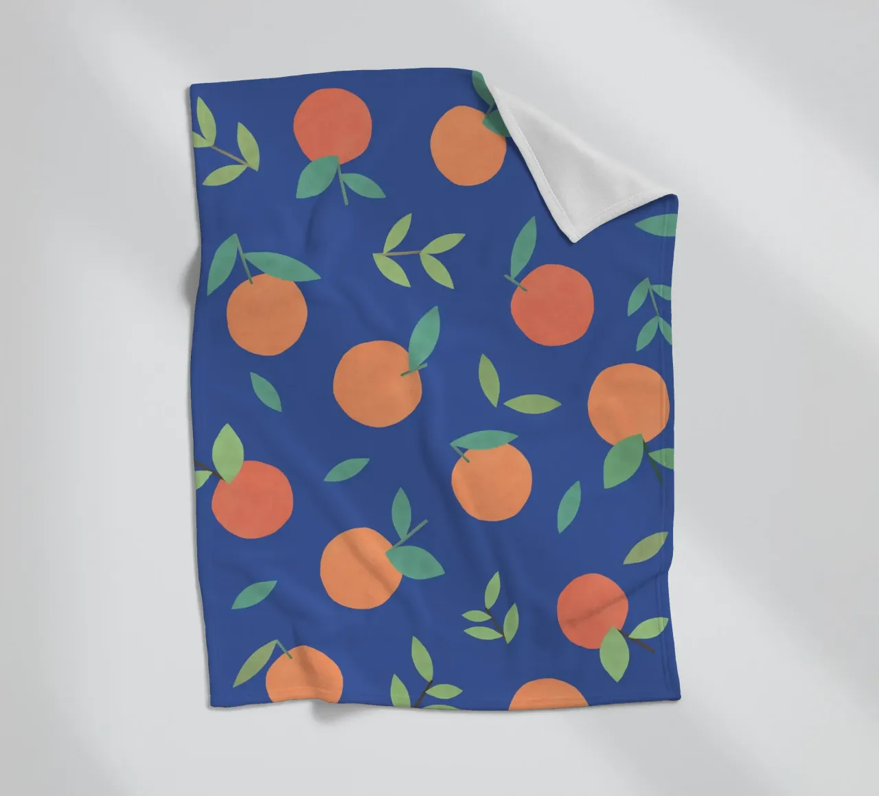 Clementines Pattern - Blue Fleecedecke von MoonlightPrint