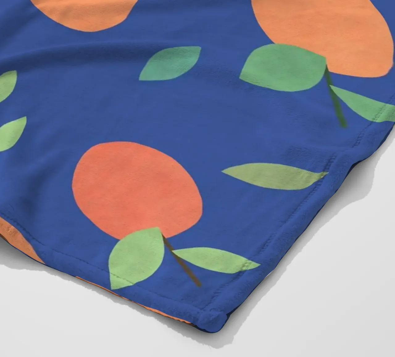 Clementines Pattern - Blue Fleecedecke von MoonlightPrint