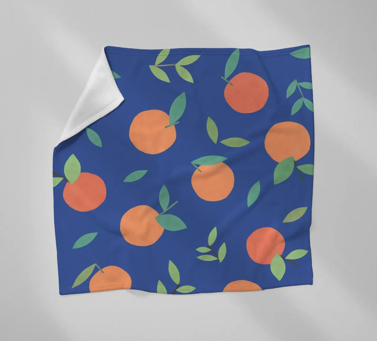 Clementines Pattern - Blue Fleecedecke von MoonlightPrint