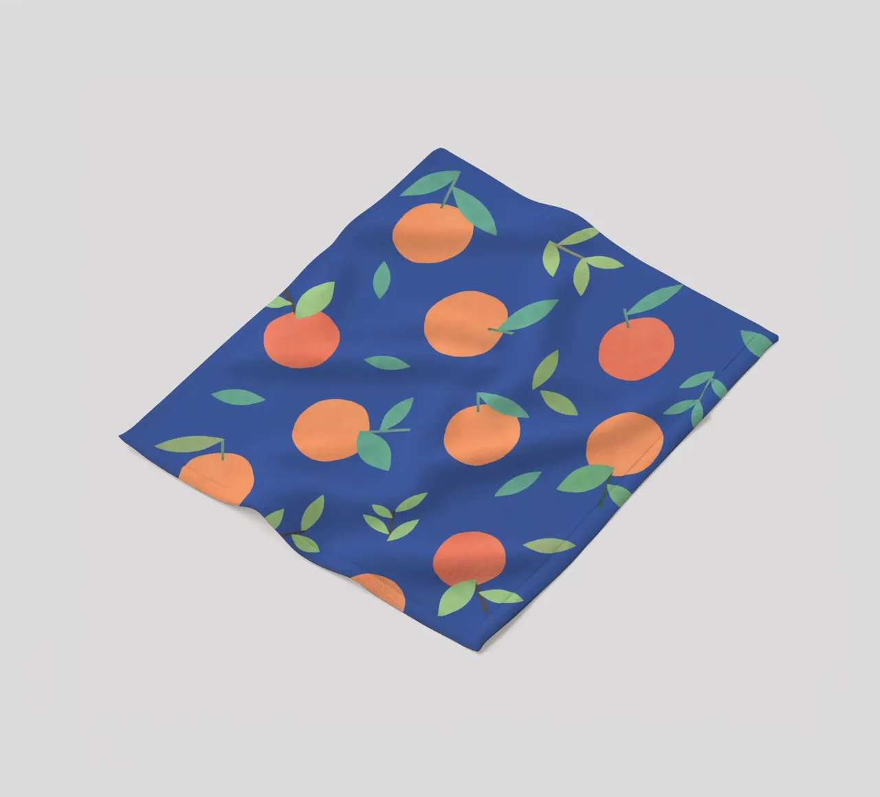 Clementines Pattern - Blue Fleecedecke von MoonlightPrint