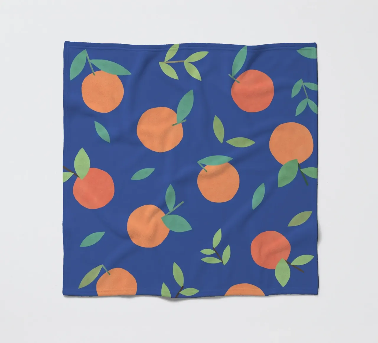Clementines Pattern - Blue Fleecedecke von MoonlightPrint
