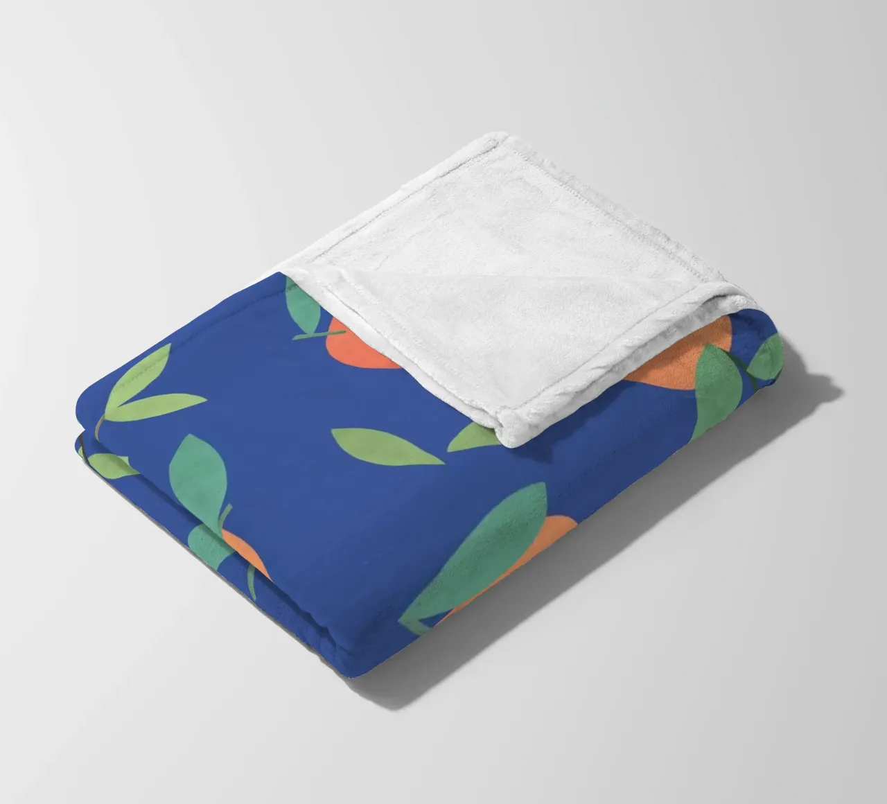 Clementines Pattern - Blue Fleecedecke von MoonlightPrint