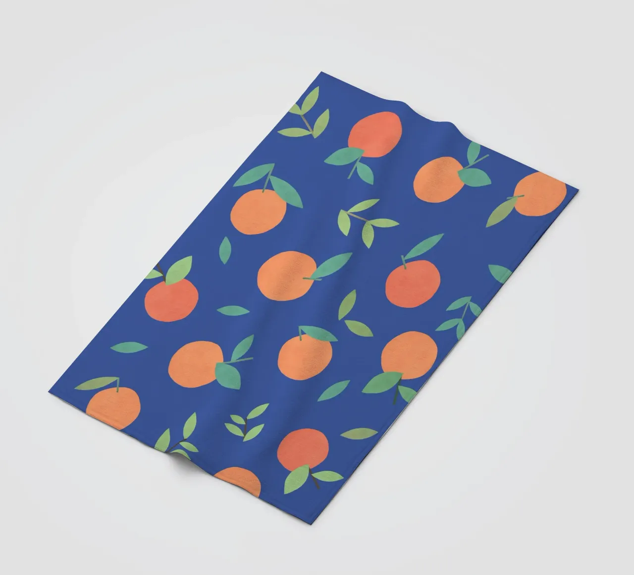 Clementines Pattern - Blue Fleecedecke von MoonlightPrint