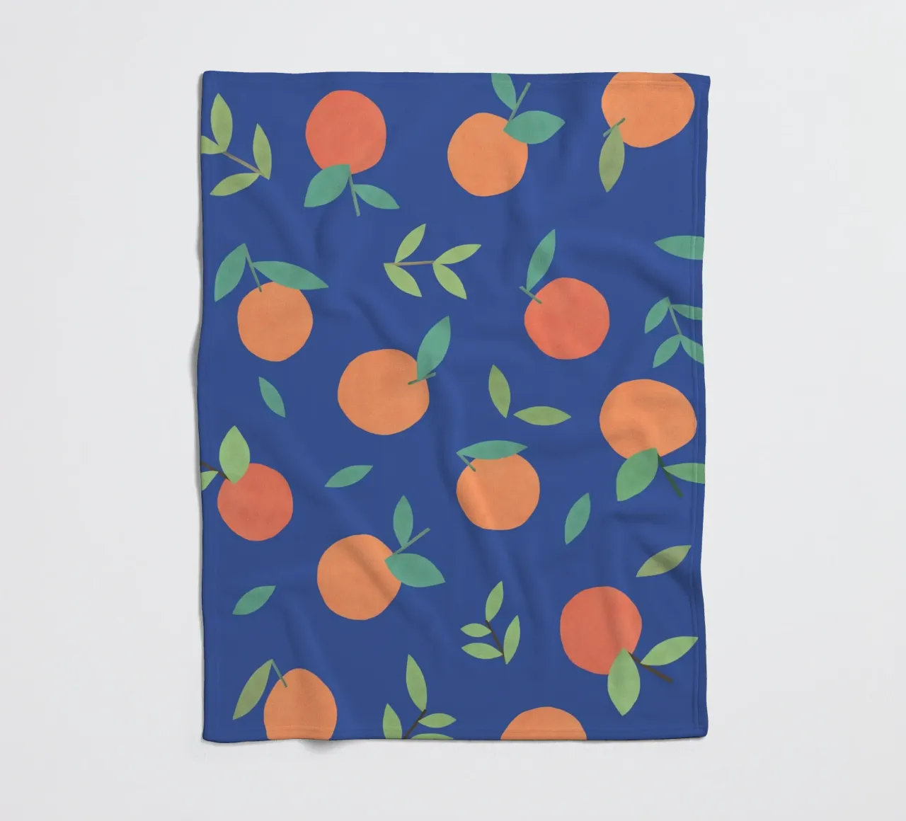 Clementines Pattern - Blue Fleecedecke von MoonlightPrint