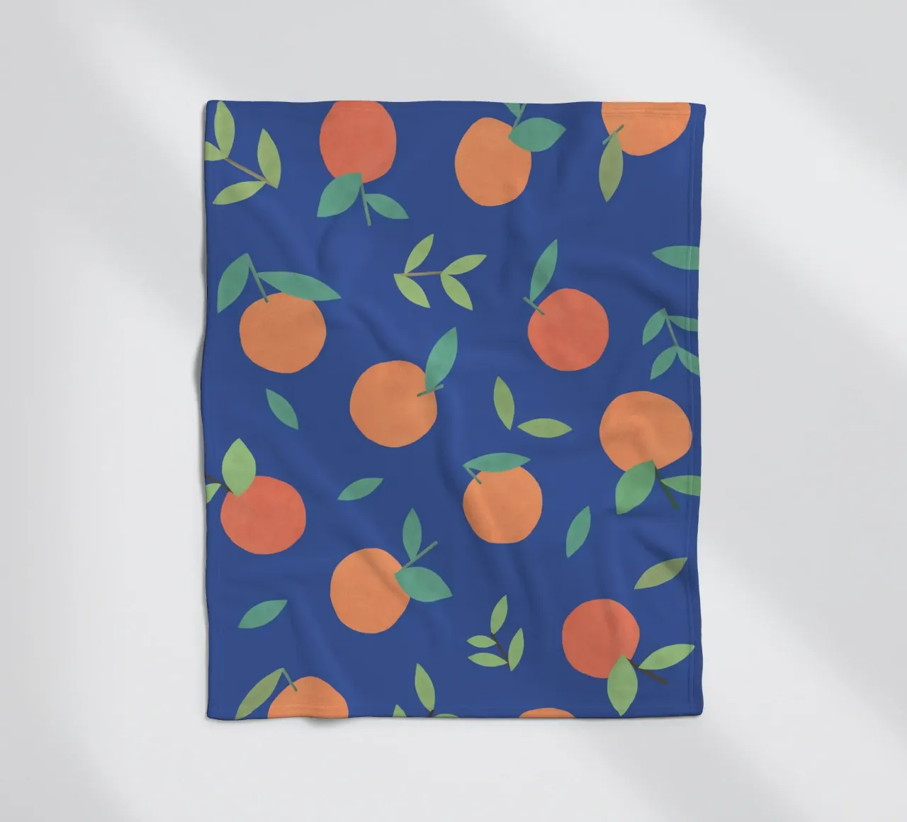 Clementines Pattern - Blue Fleecedecke von MoonlightPrint
