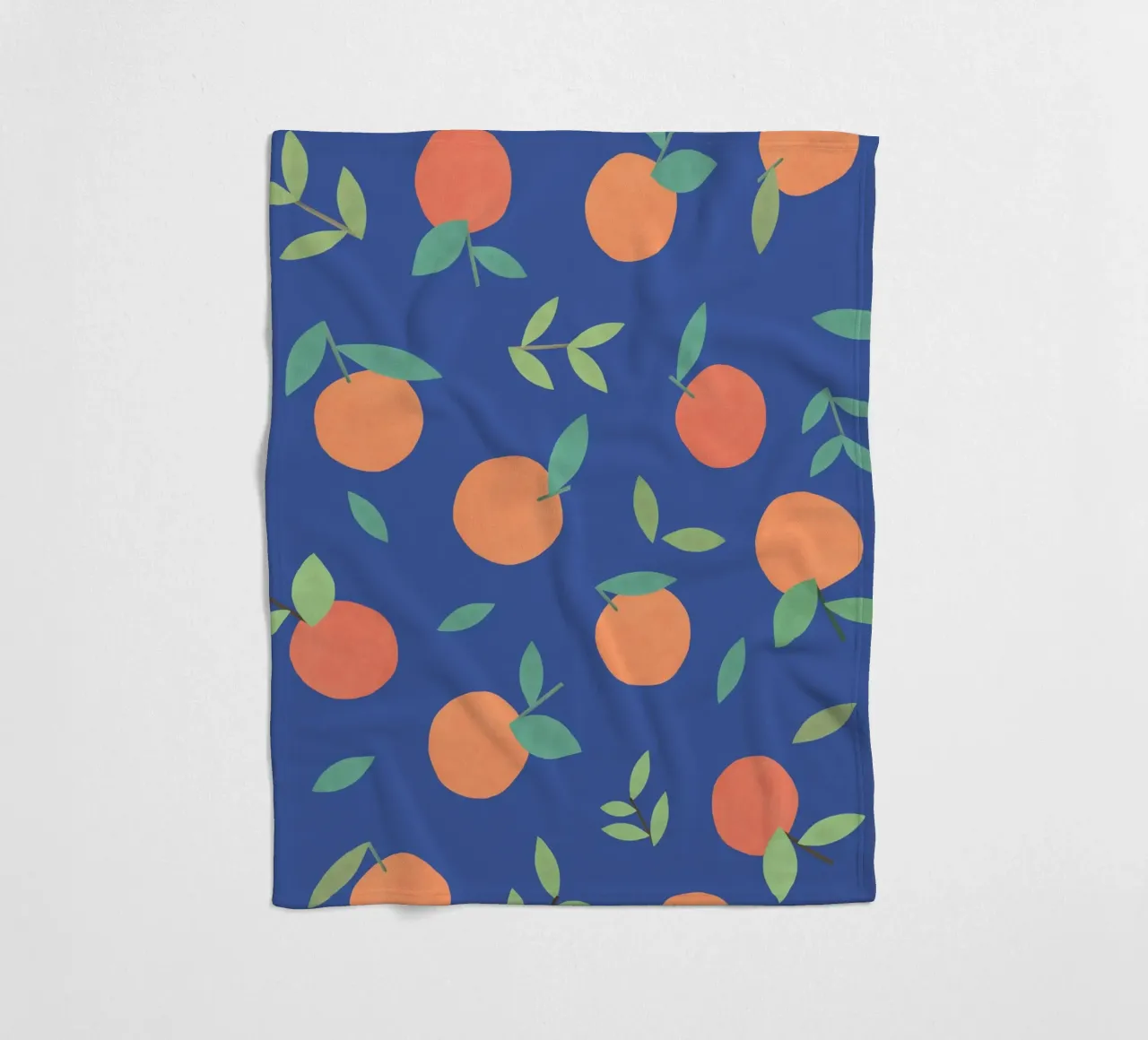 Clementines Pattern - Blue Fleecedecke von MoonlightPrint