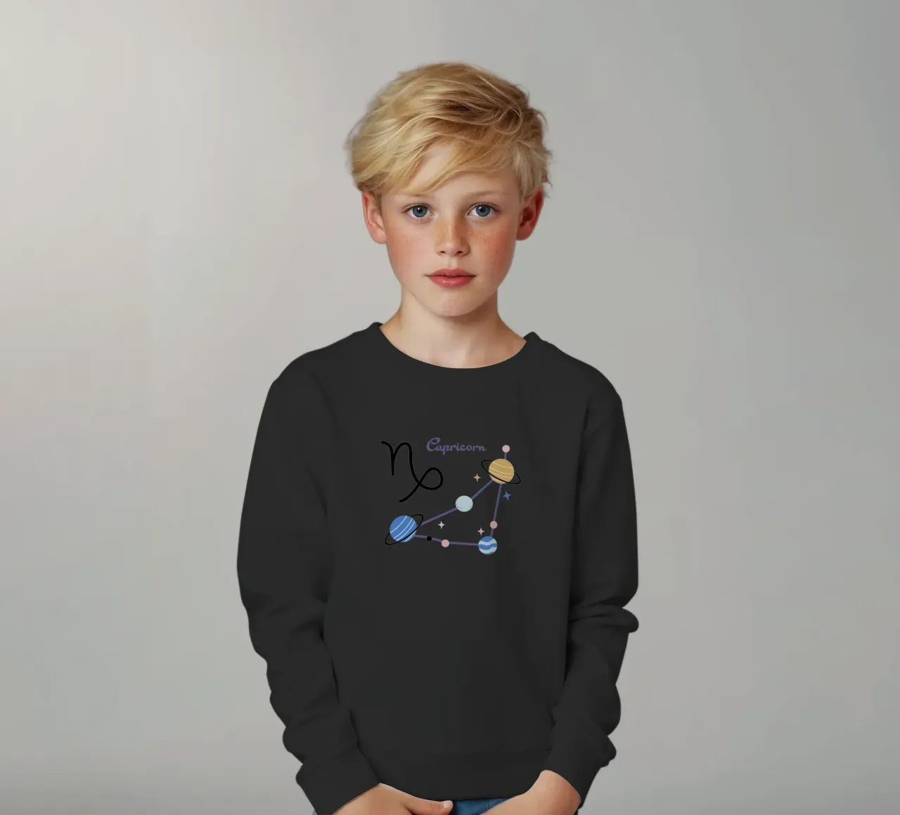 Capricorn (Without Background) felpa bambino da treechild