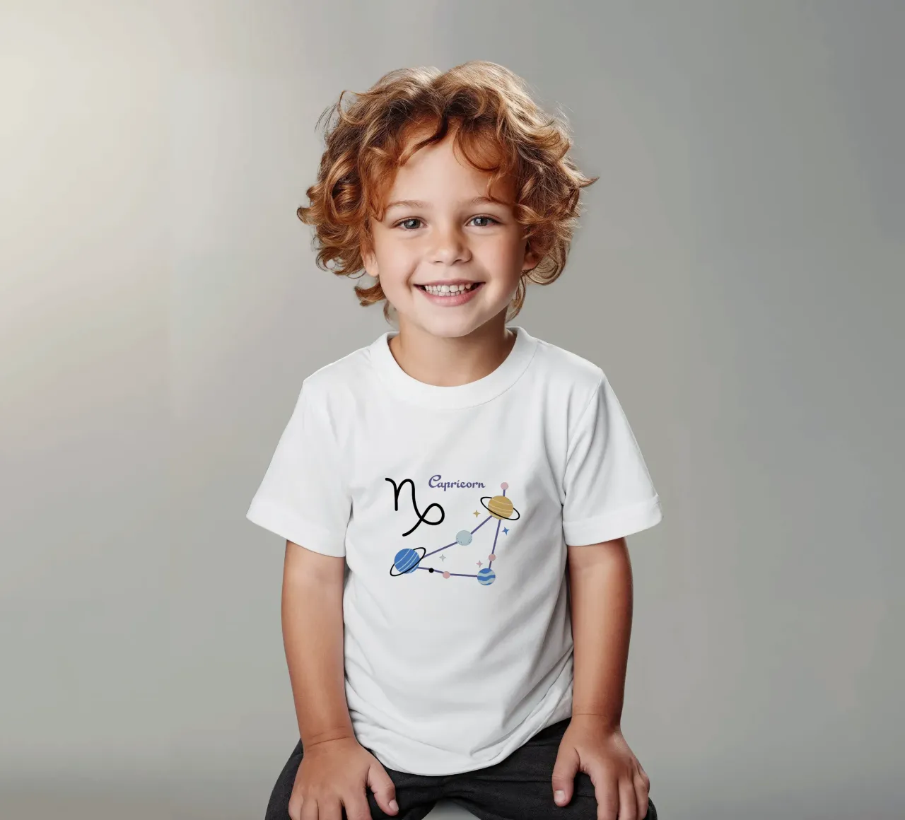 Capricorn (Without Background) t-shirt bambini da treechild