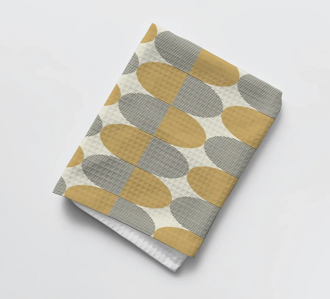 Motif de rayures en demi-cercle - Or torchon de MoonlightPrint