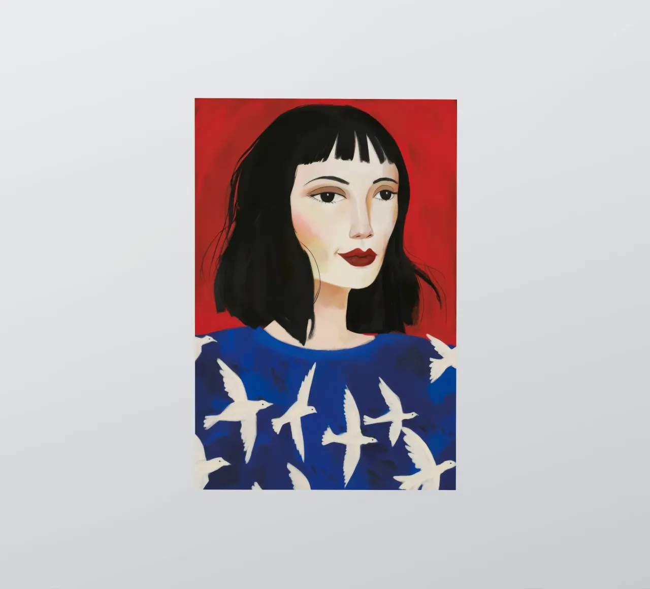 Cobalt Bird Muse sticker by Aether Brush