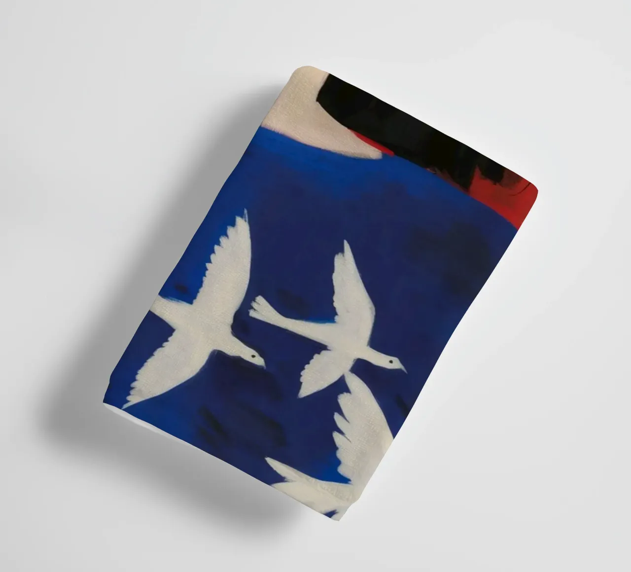 Cobalt Bird Muse towel by Aether Brush