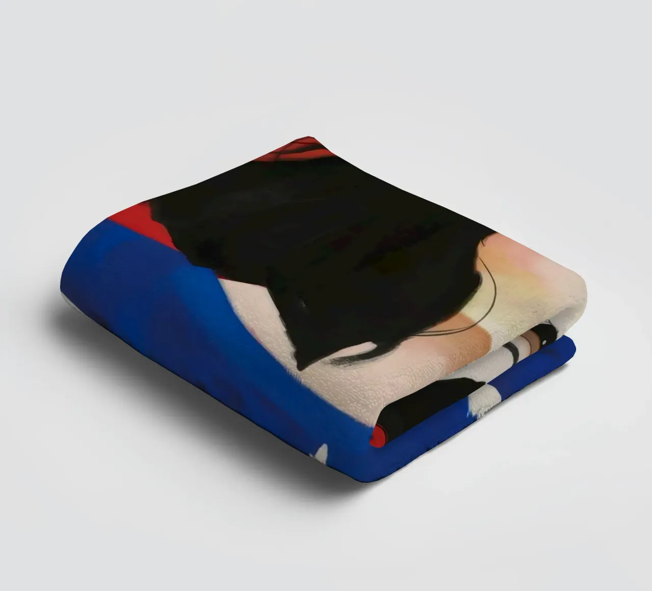 Cobalt Bird Muse towel by Aether Brush