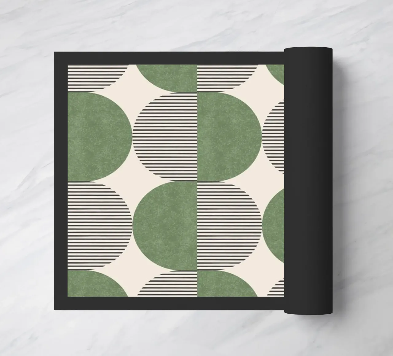 Motivo a righe a semicerchio - Verde zerbino da MoonlightPrint