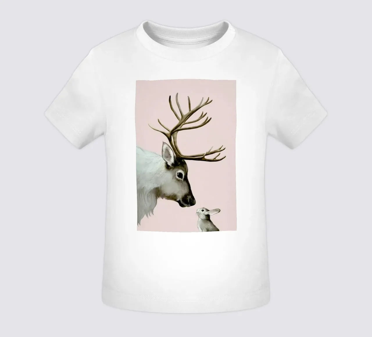 Reindeer And Rabbit maglietta neonato da Laura Graves