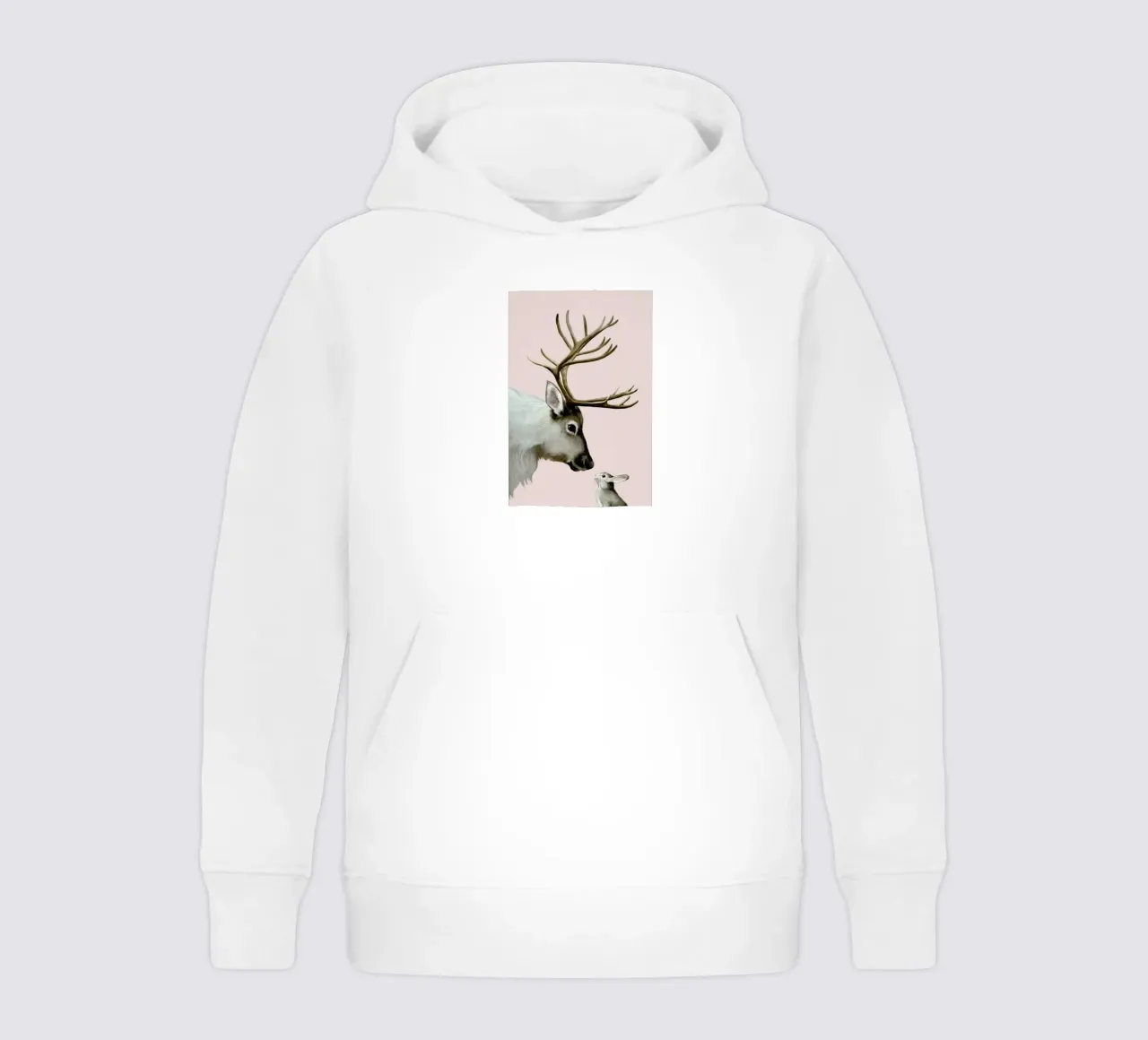 Reindeer And Rabbit felpa bambino con cappuccio da Laura Graves