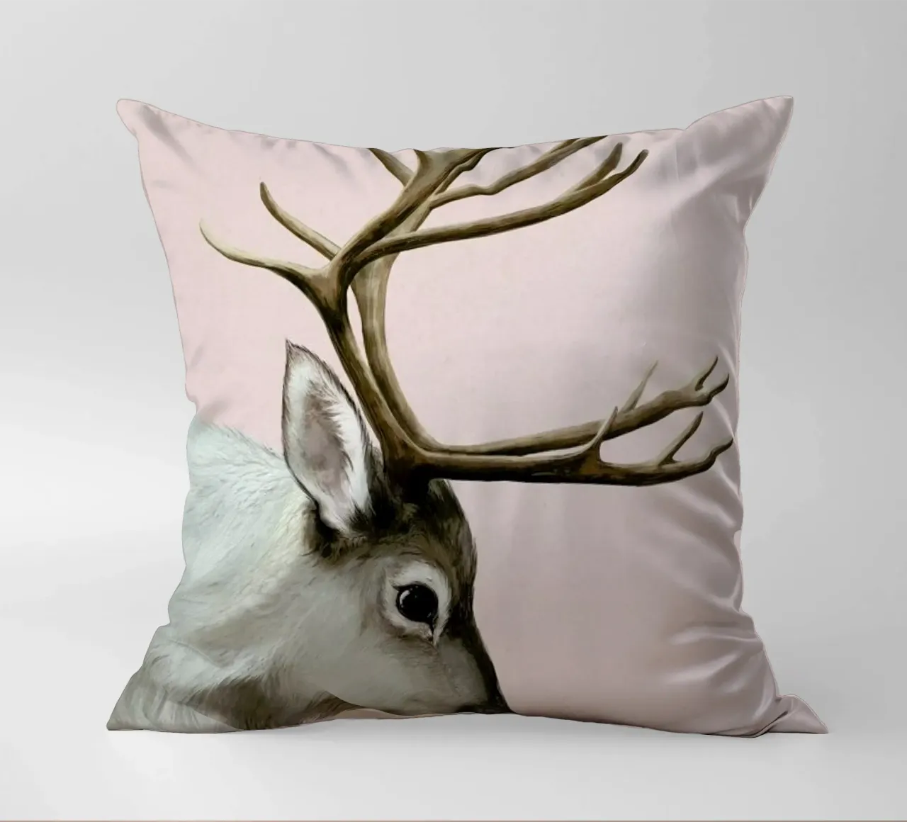 Reindeer And Rabbit cuscino da Laura Graves