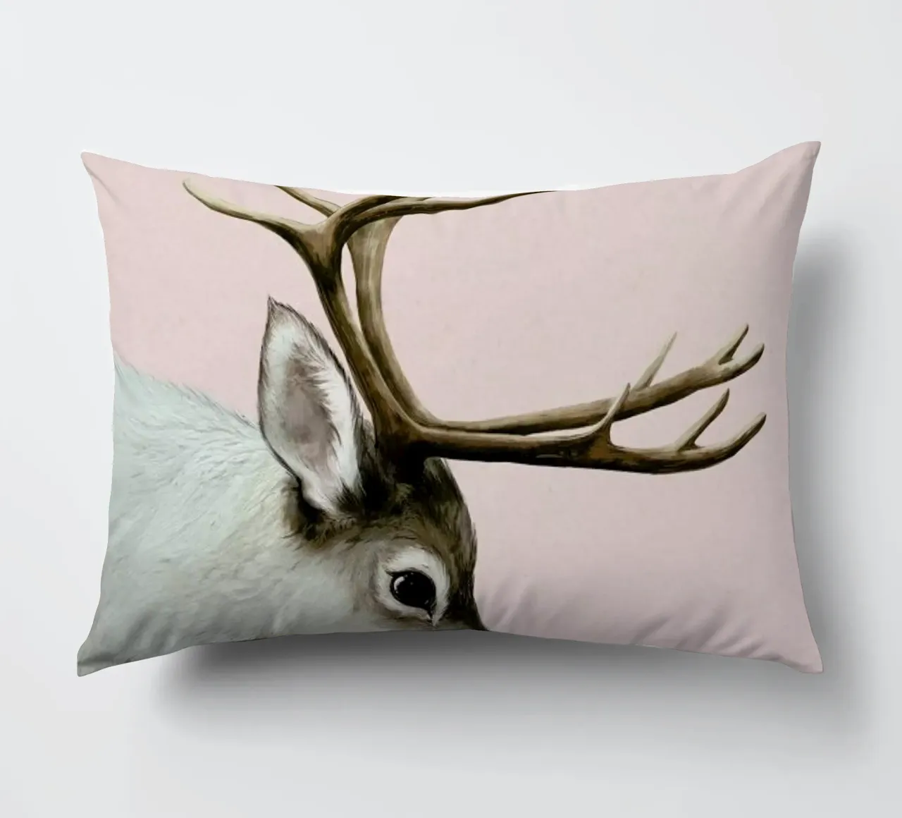 Reindeer And Rabbit cuscino da Laura Graves