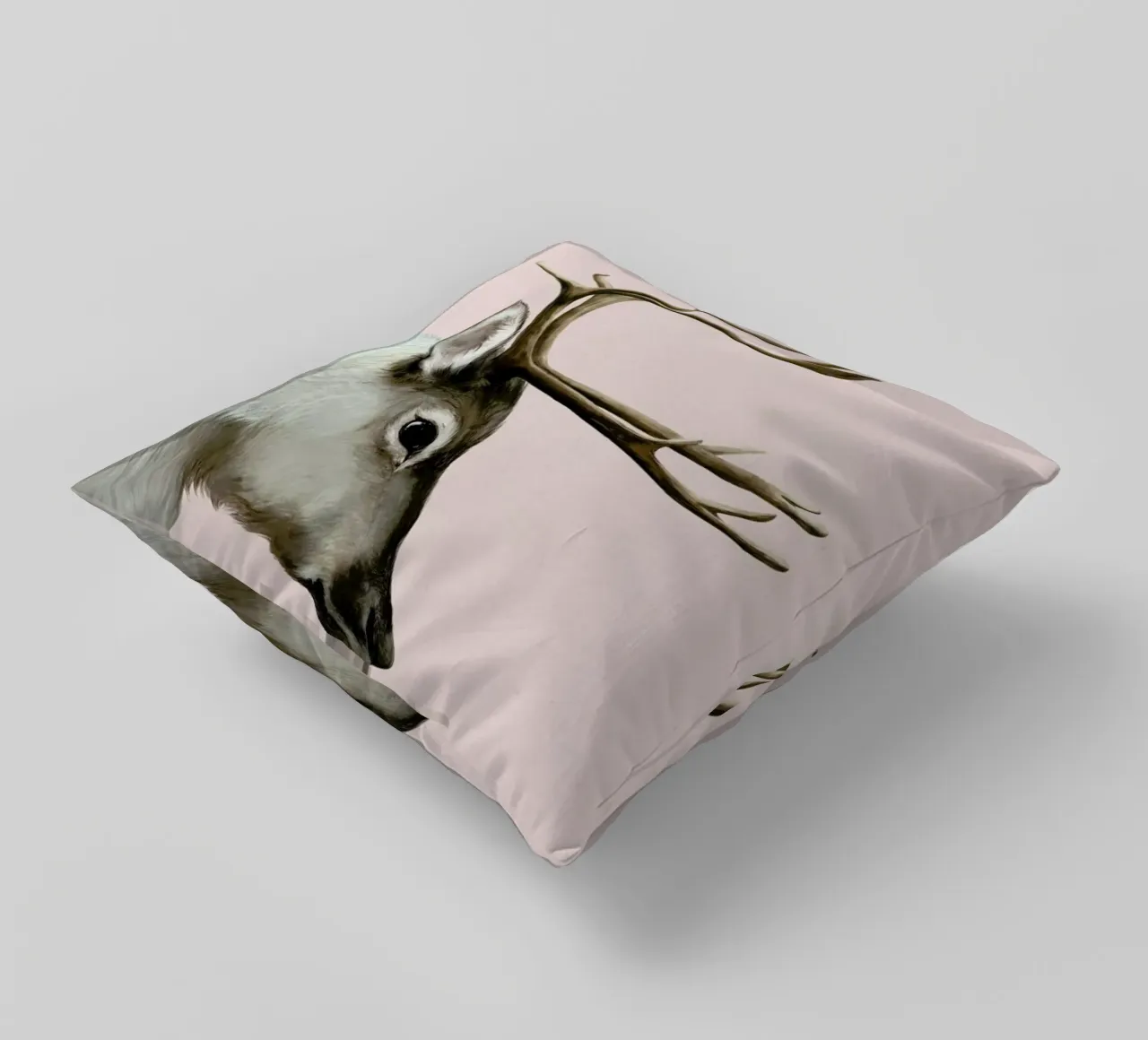 Reindeer And Rabbit cuscino da Laura Graves