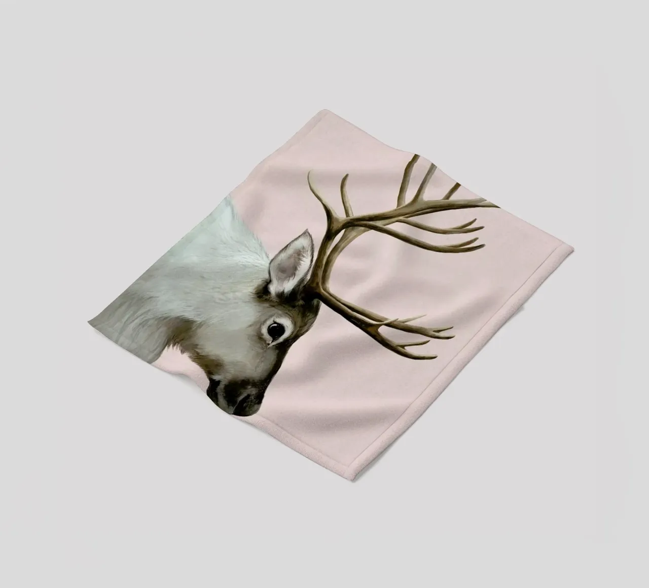 Reindeer And Rabbit coperta in pile da Laura Graves