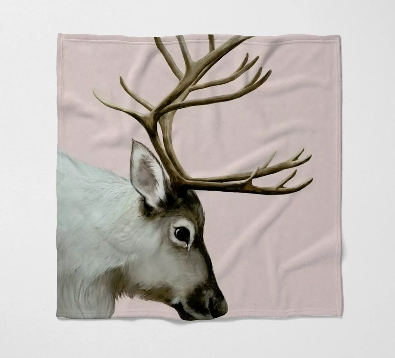 Reindeer And Rabbit coperta in pile da Laura Graves