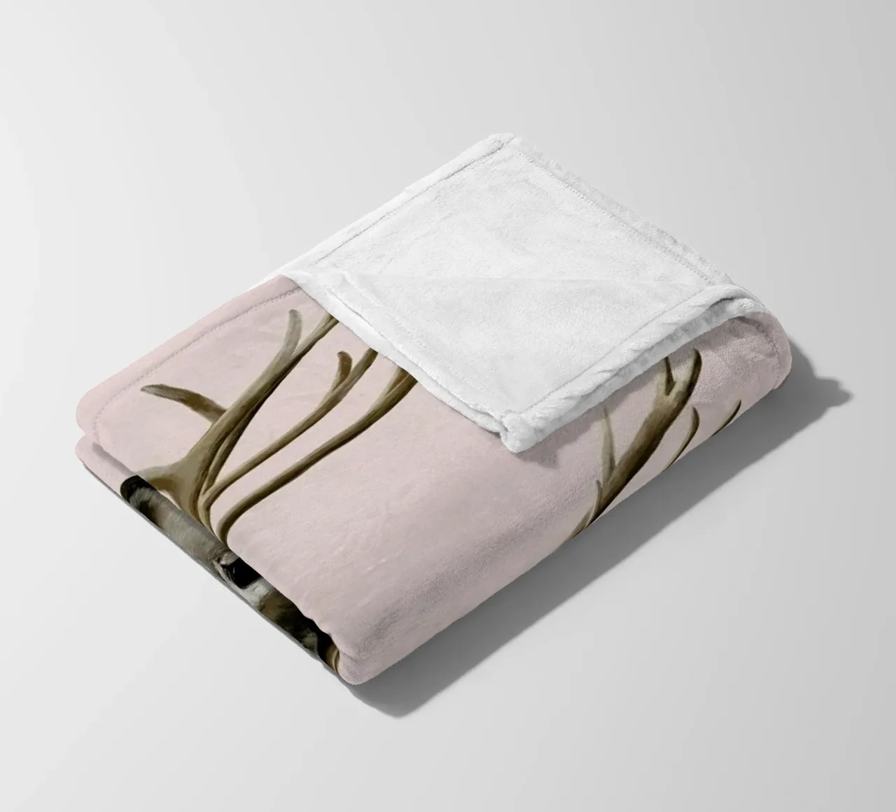 Reindeer And Rabbit coperta in pile da Laura Graves