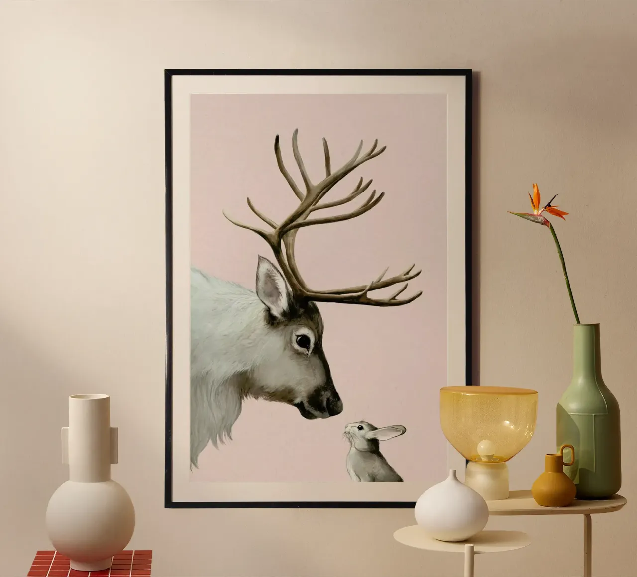 Reindeer And Rabbit carta hahnemühle da Laura Graves