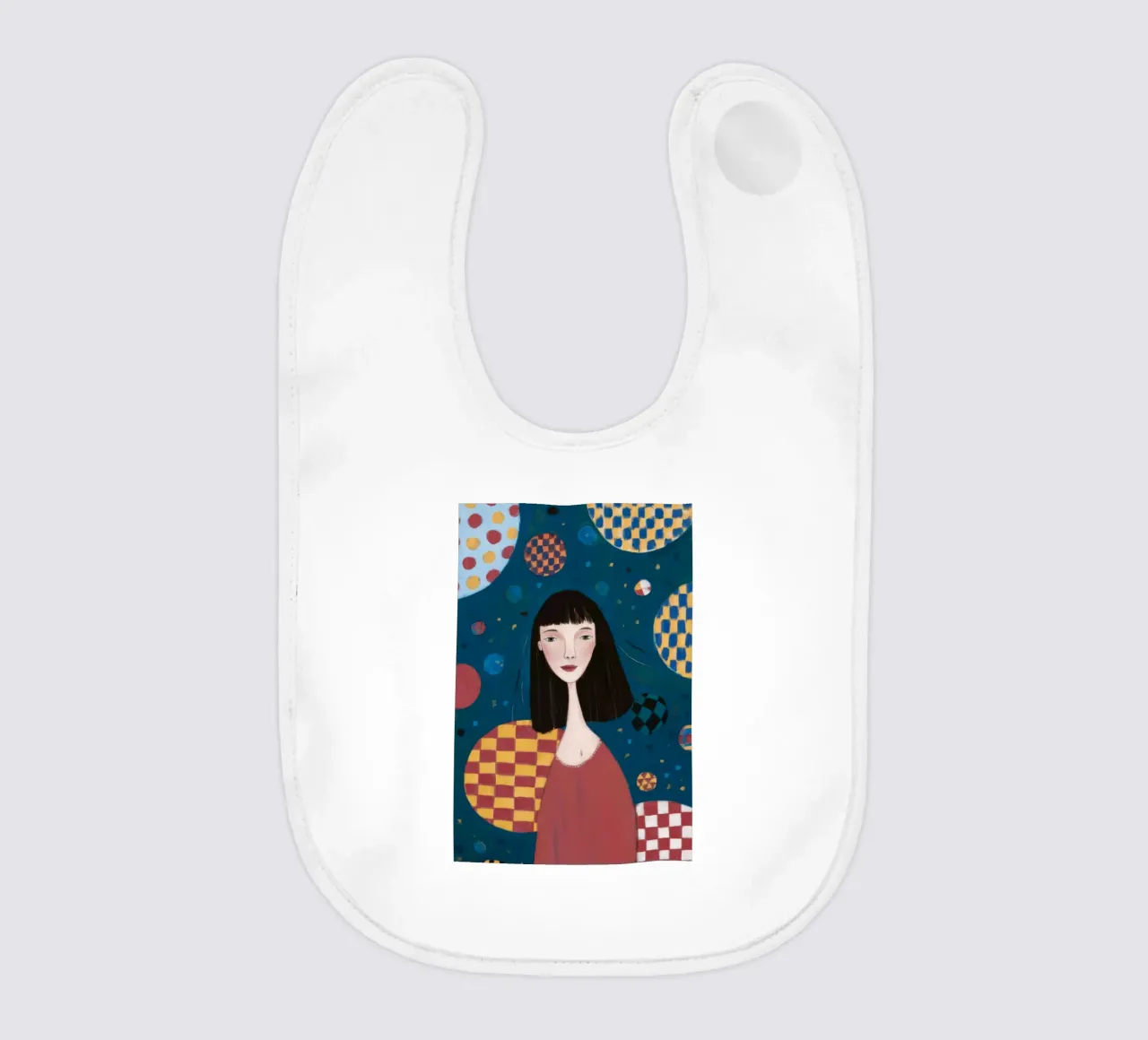 Cosmic Checker Reverie baby bib by Aether Brush
