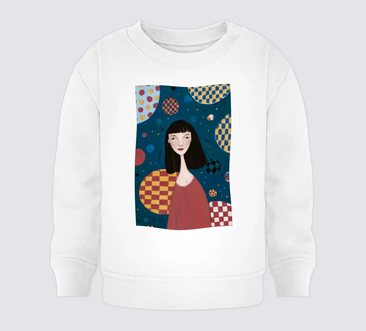 Cosmic Checker Reverie baby sweatshirt by Aether Brush